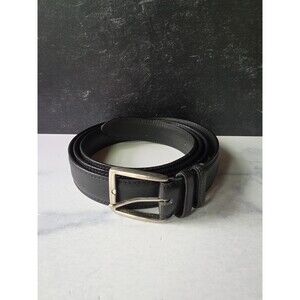 Men's Black Leather Belt 56 READ Description